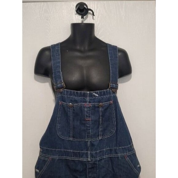 Vintage Big Mac Square Bak Overalls Men Sz XL Blue Denim Farmer Casual Workwear - Picture 4 of 12